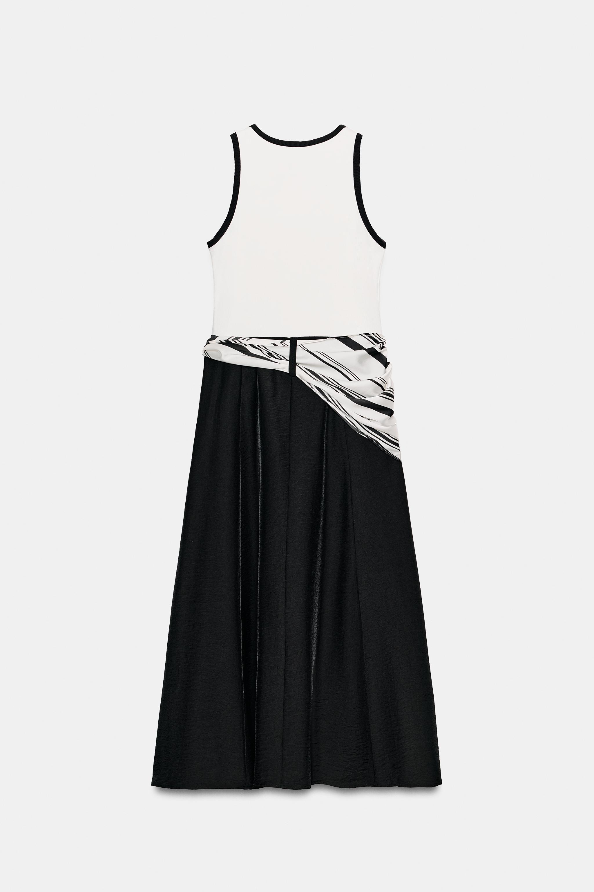 COMBINED SCARF MIDI DRESS